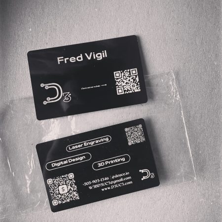 100X Custom Laser Engraved Metal Business Cards