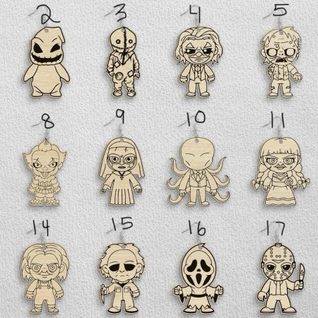Horror Film Character Earrings