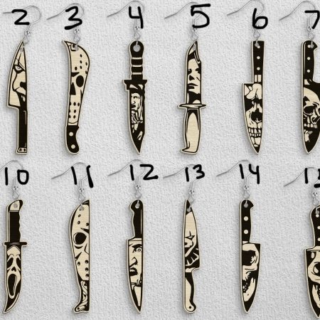 Horror Film Knife Earrings